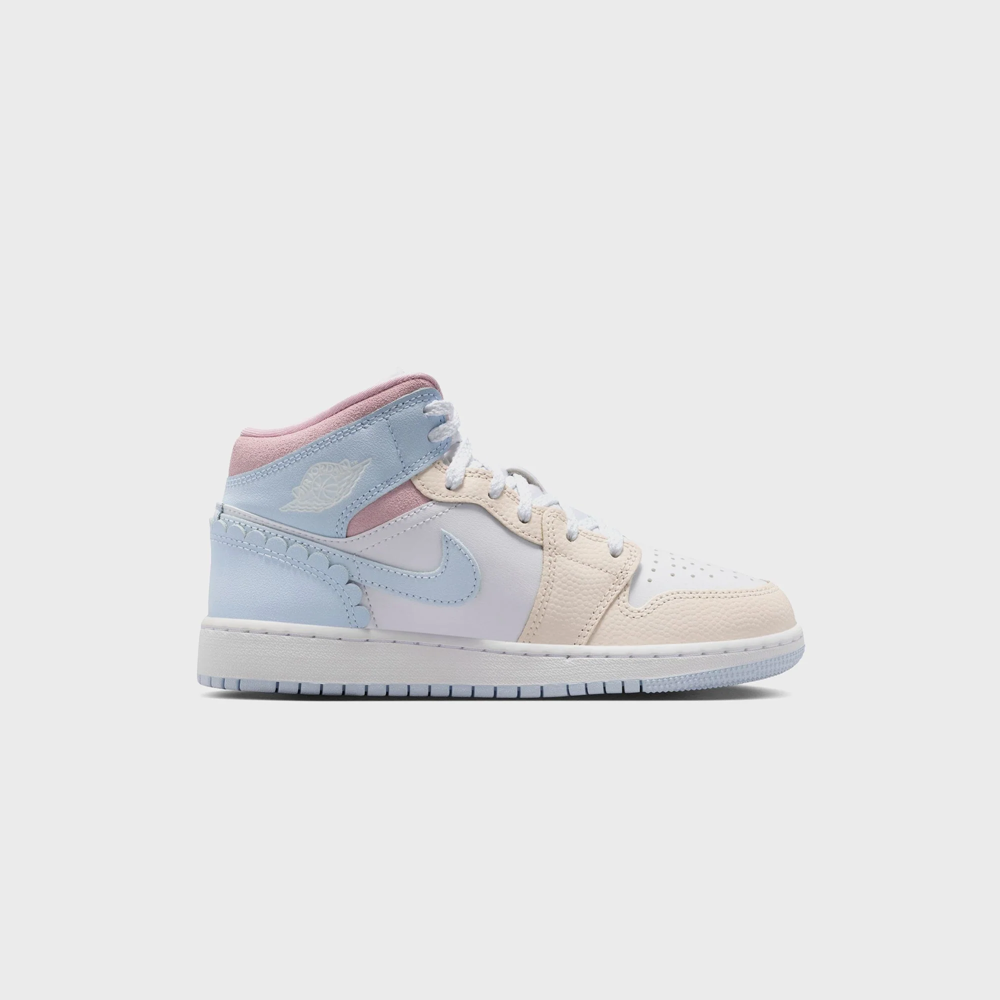 Jordan GS Air Jordan Mid SE - Half Blue / Pale Ivory / White